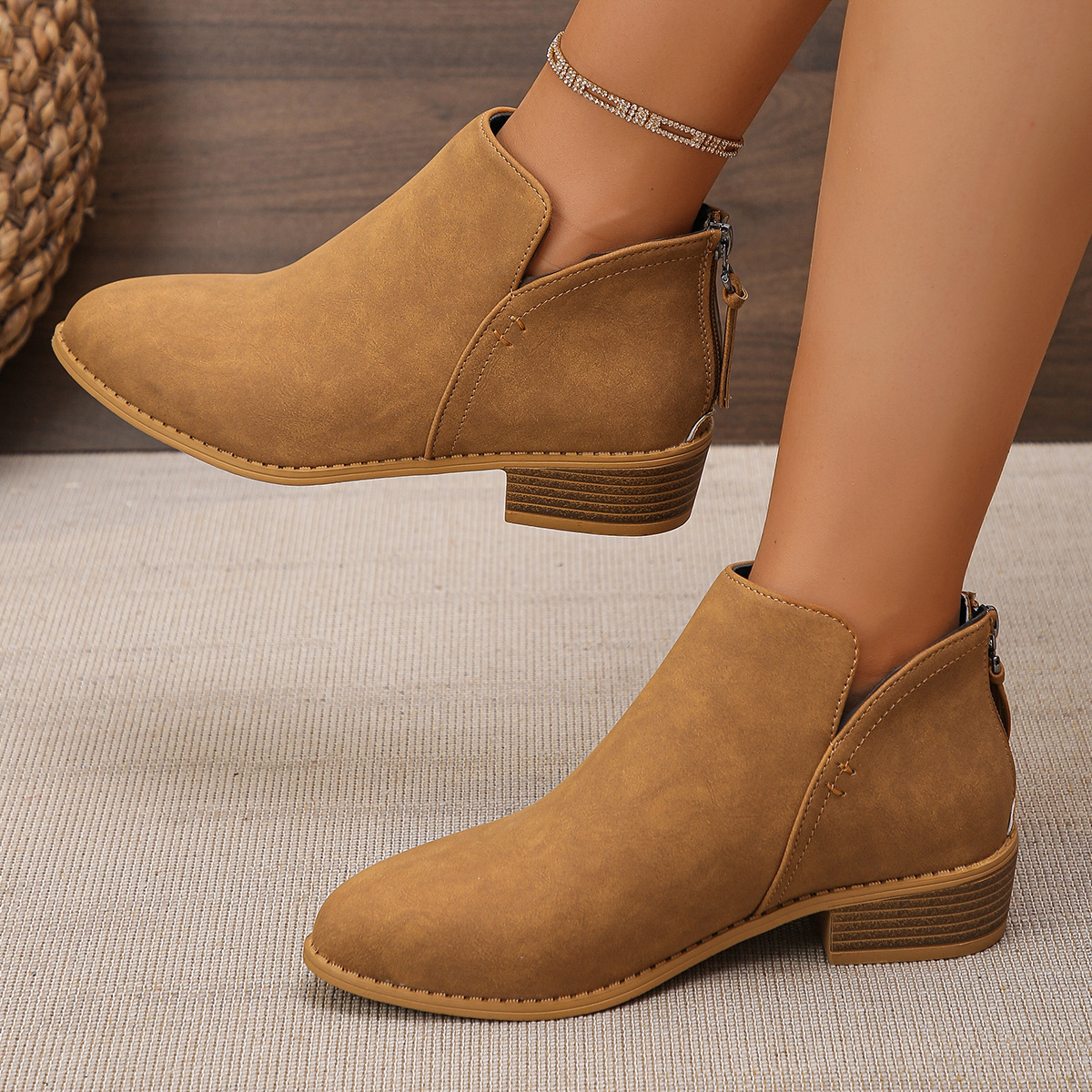 Classic Block Heel Ankle Boots