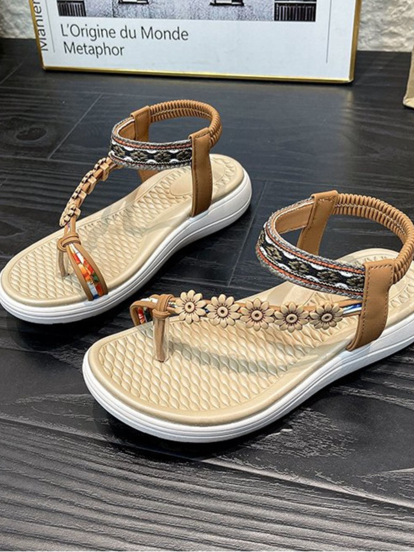 Flower Ankle Strap Sandals