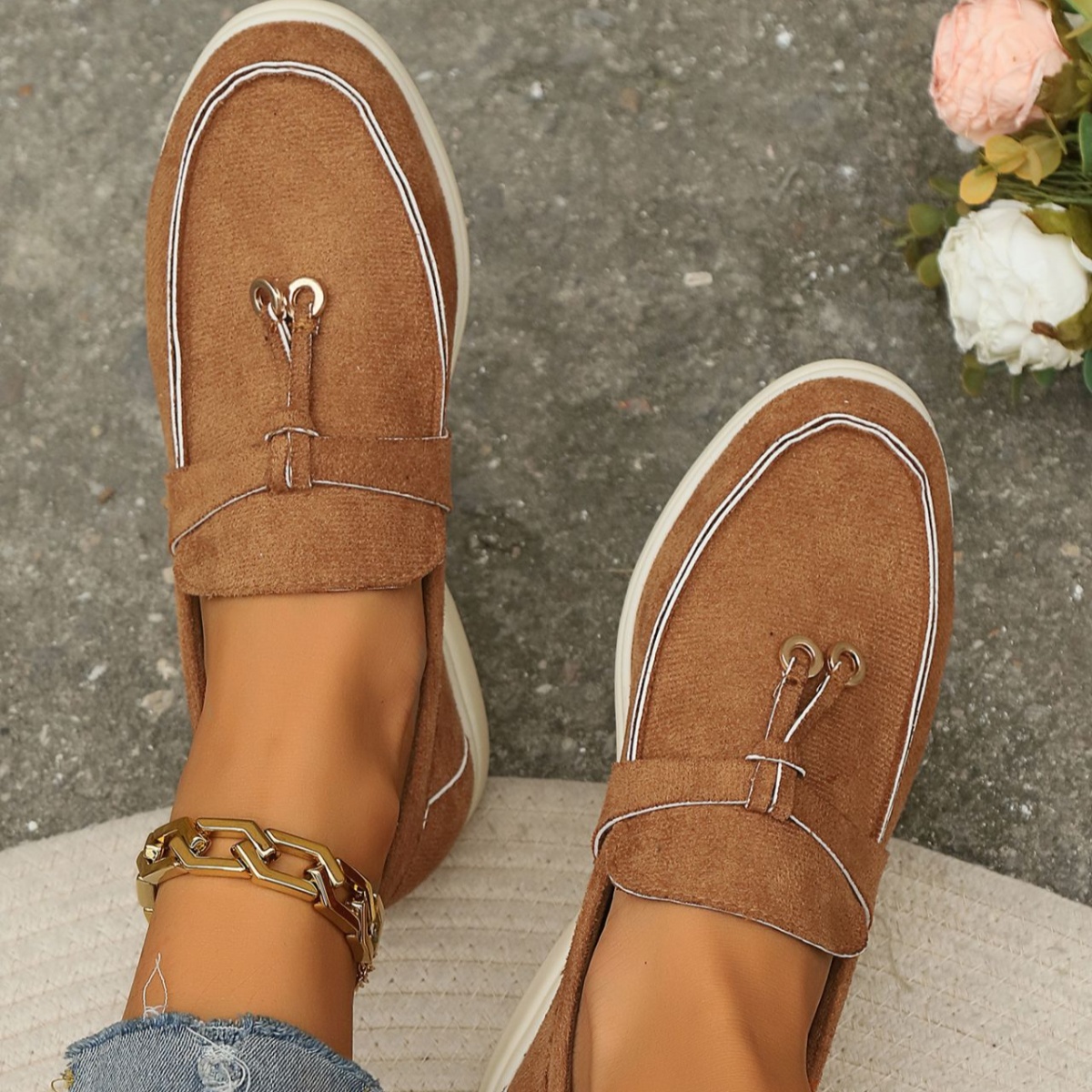 Casual Round Toe Slip-Ons