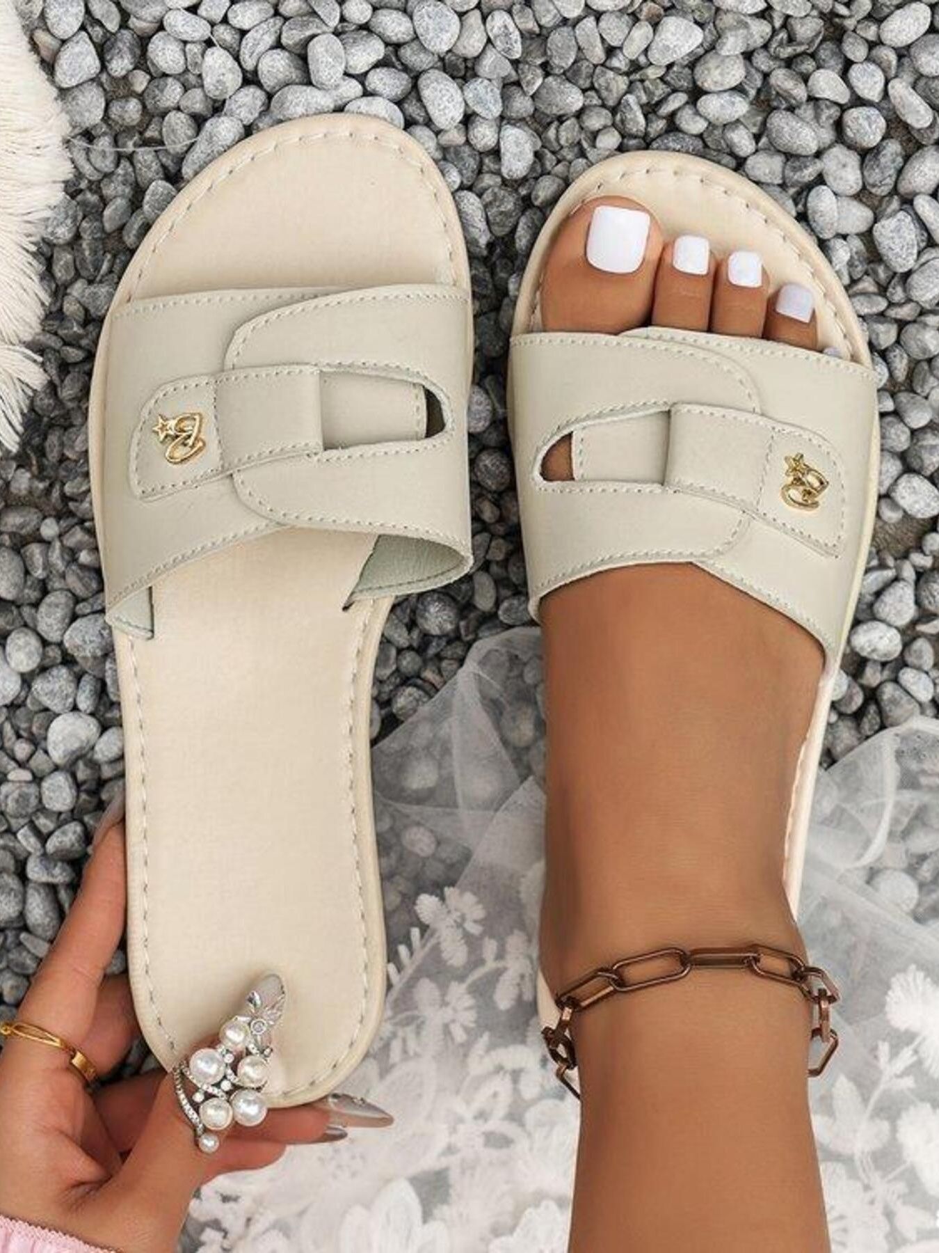 Open Toe Flats Sandals