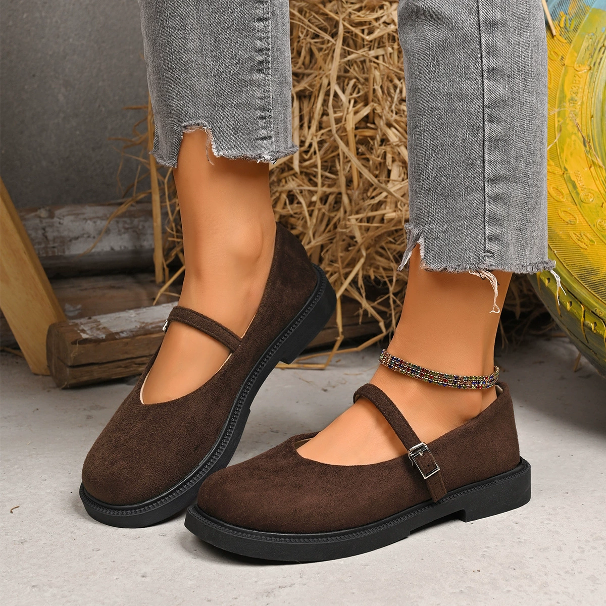 Round Toe Slip-Ons