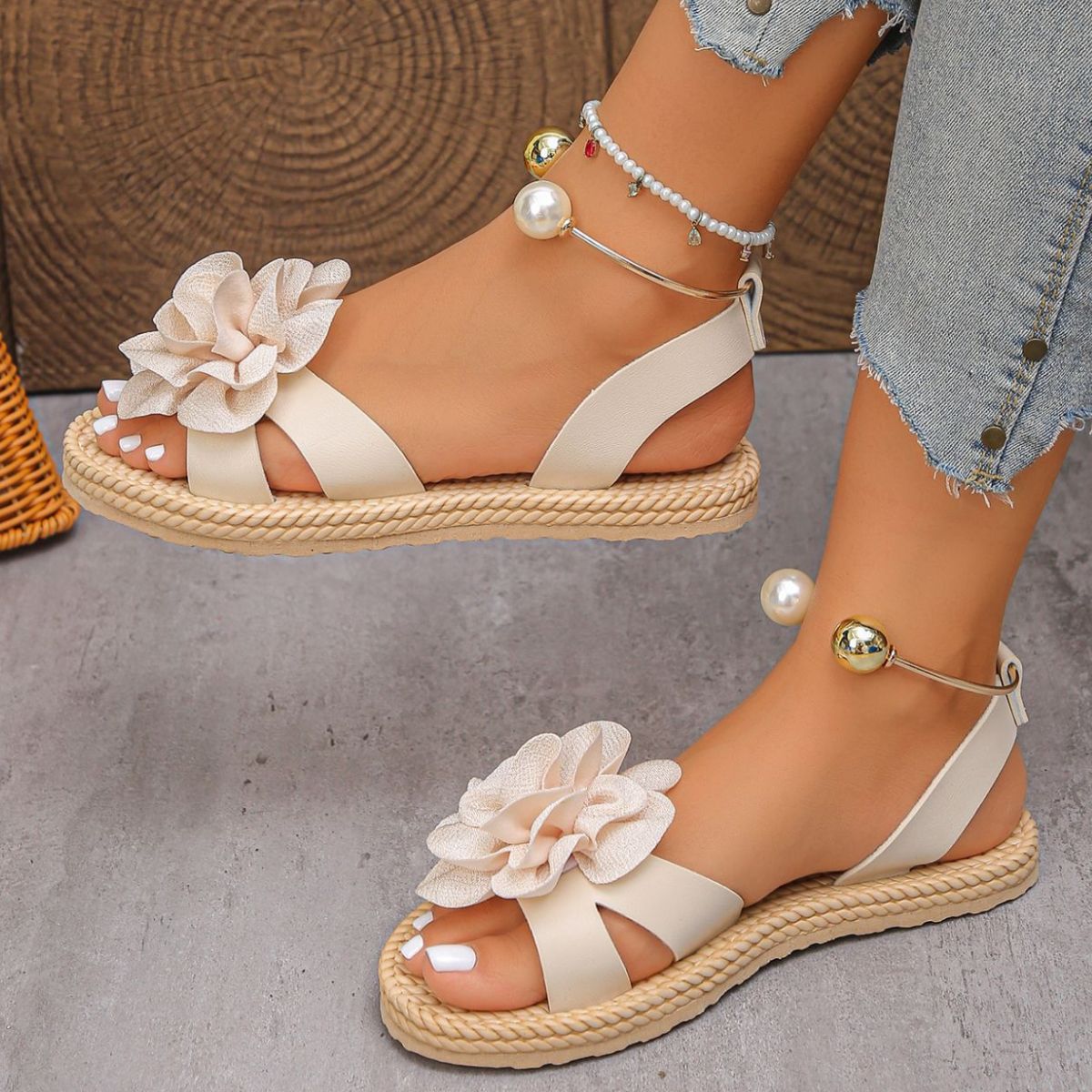 Flower Open Toe Sandals