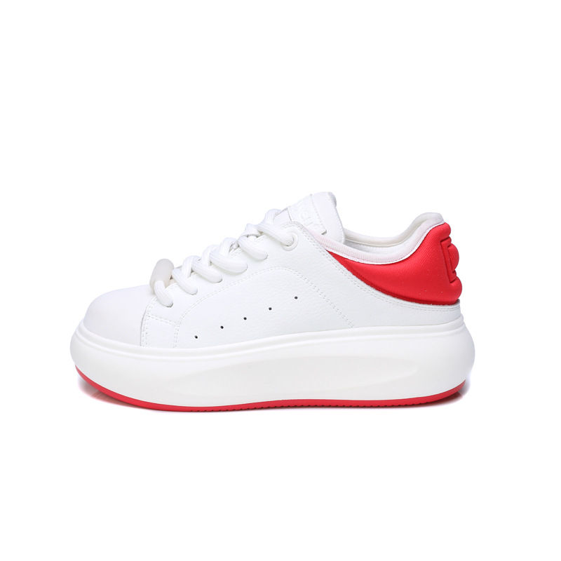 Lace Up Round Toe Platform Sneakers