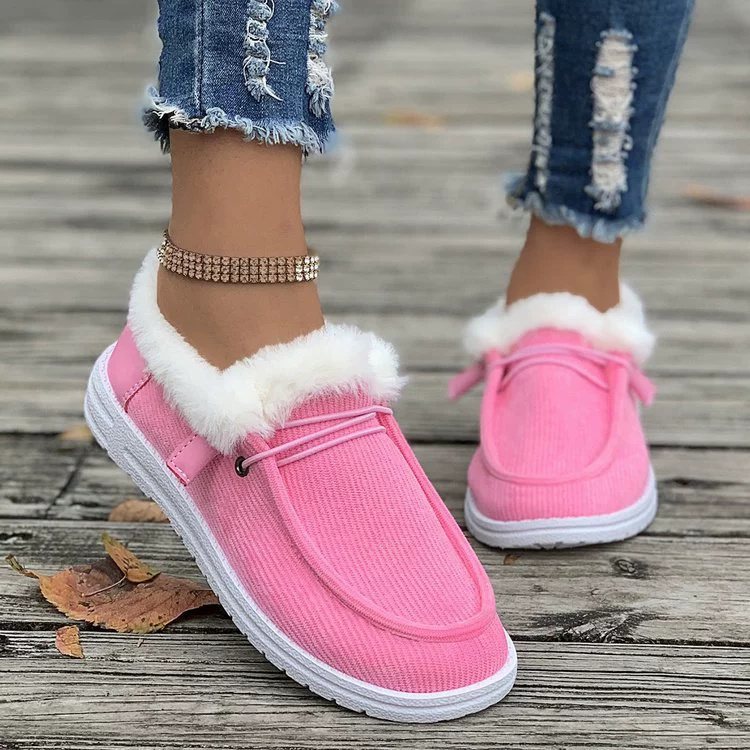 Cozy Plush-Lined Flats Slip-Ons