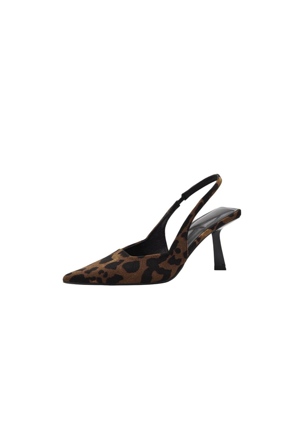 Leopard Point Toe Slingback Pumps
