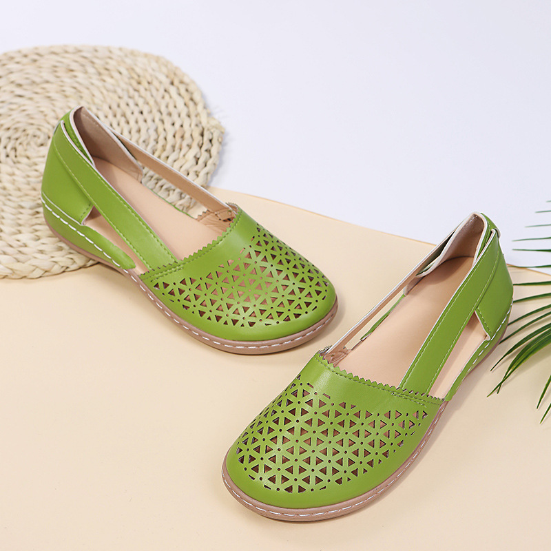 Cutout Round Toe Slip-Ons