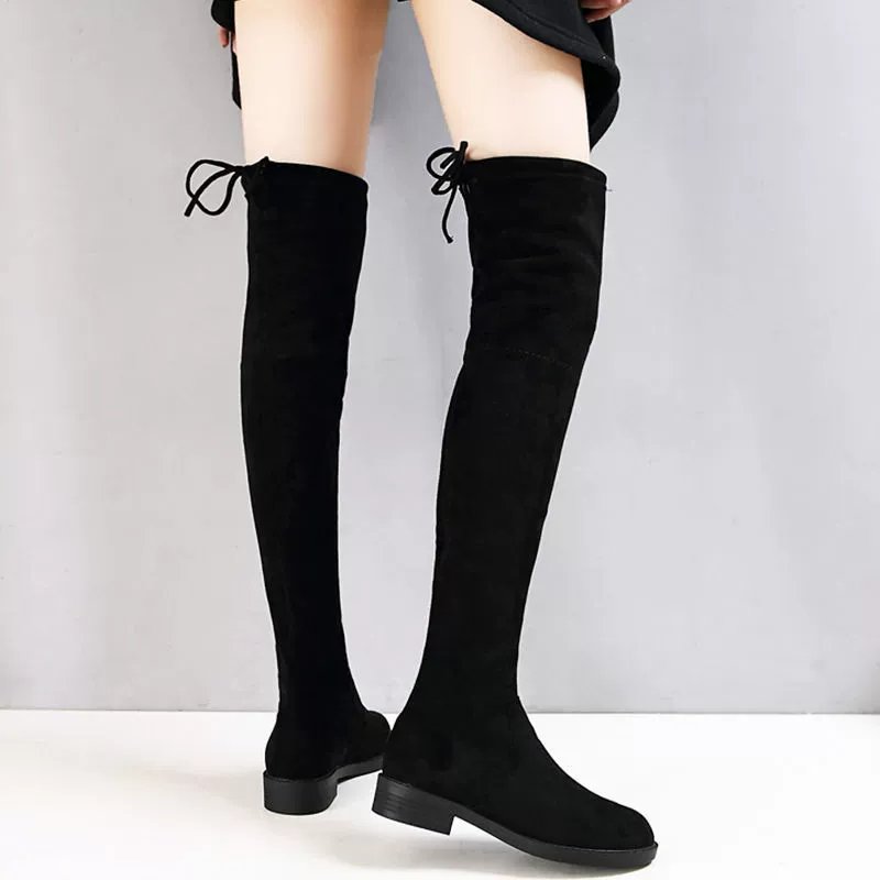Over-the-Knee Block Heels Boots