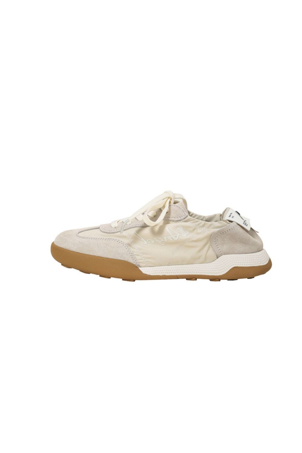 Lace Up Contrast Round Toe Flats Sneakers