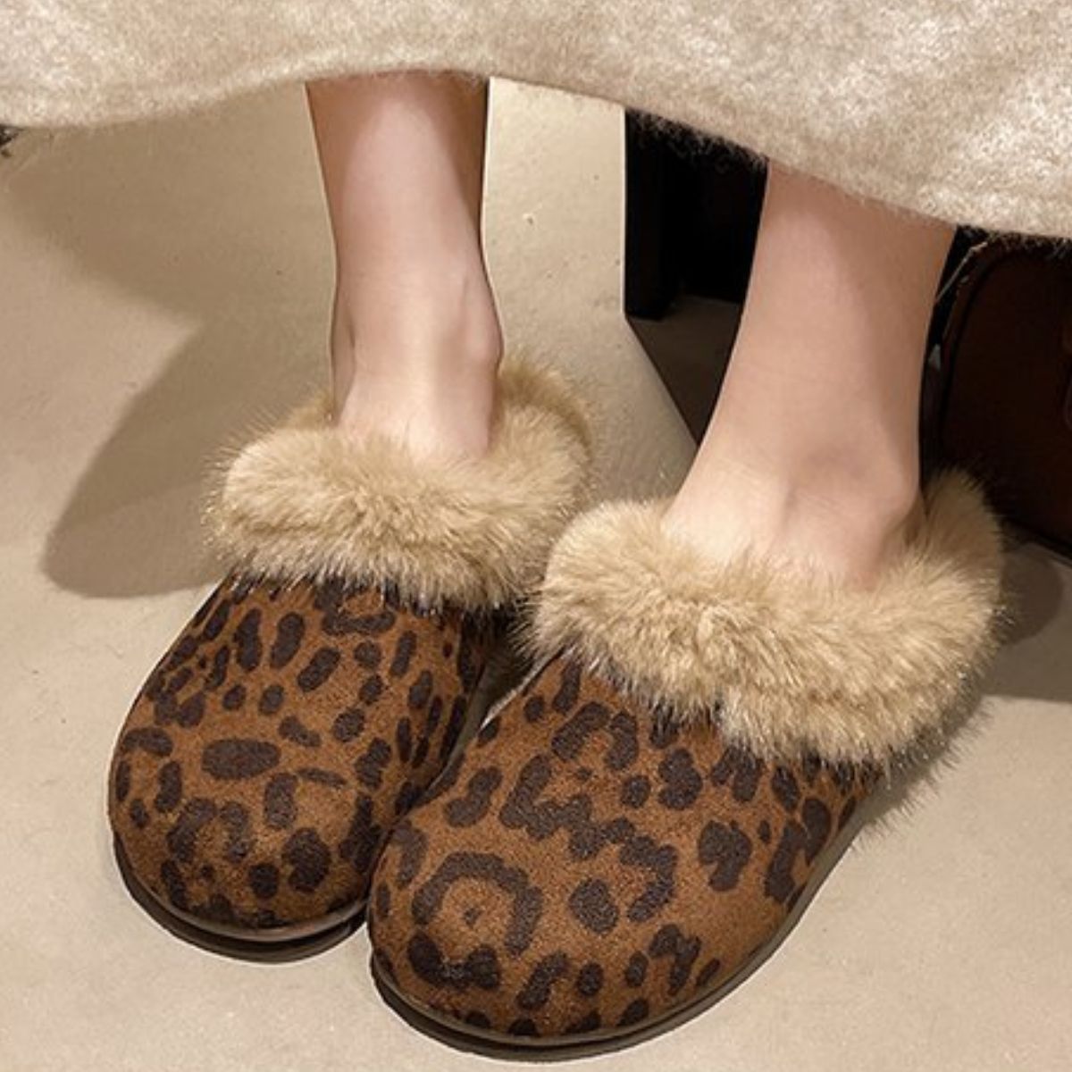 Fuzzy Plush Warm Indoor Slippers