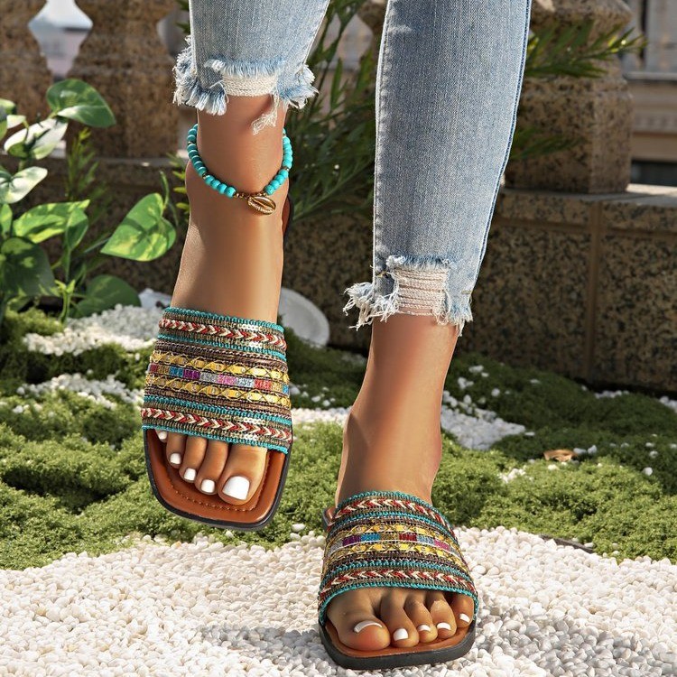 Open Toe Flat Sandals