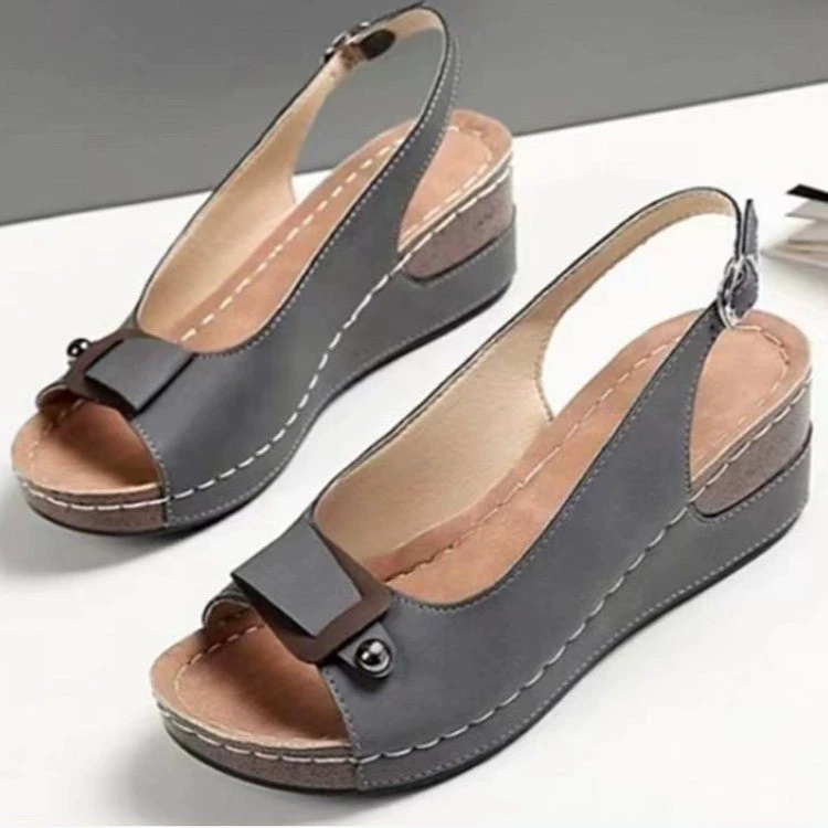Peep Toe Wedge Sandals
