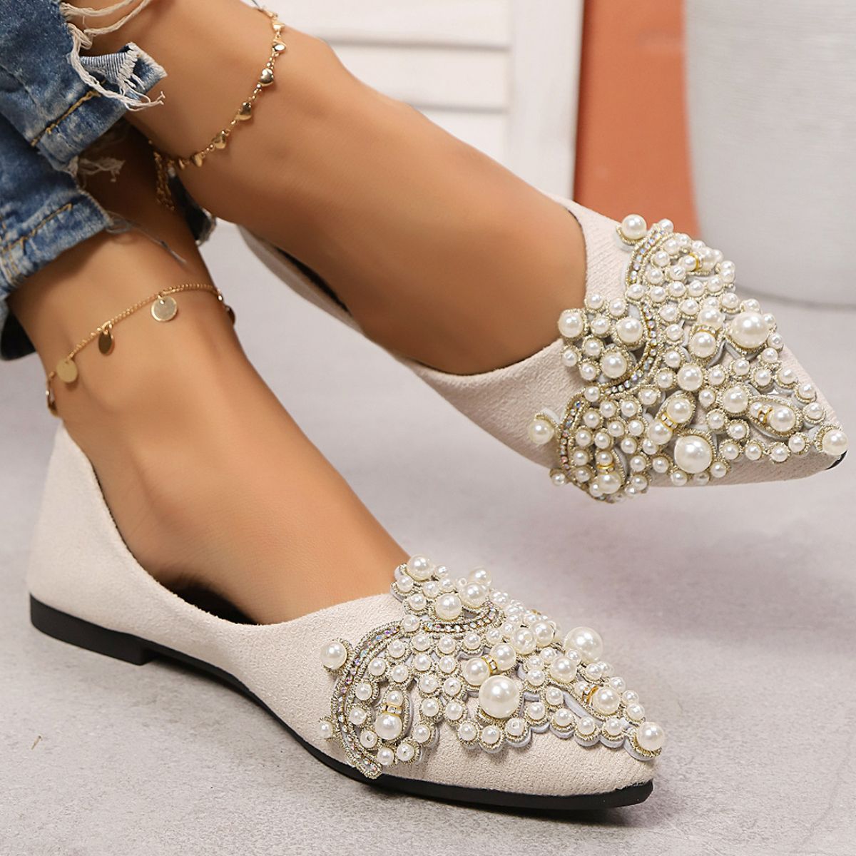 Point Toe Flats Slip-Ons
