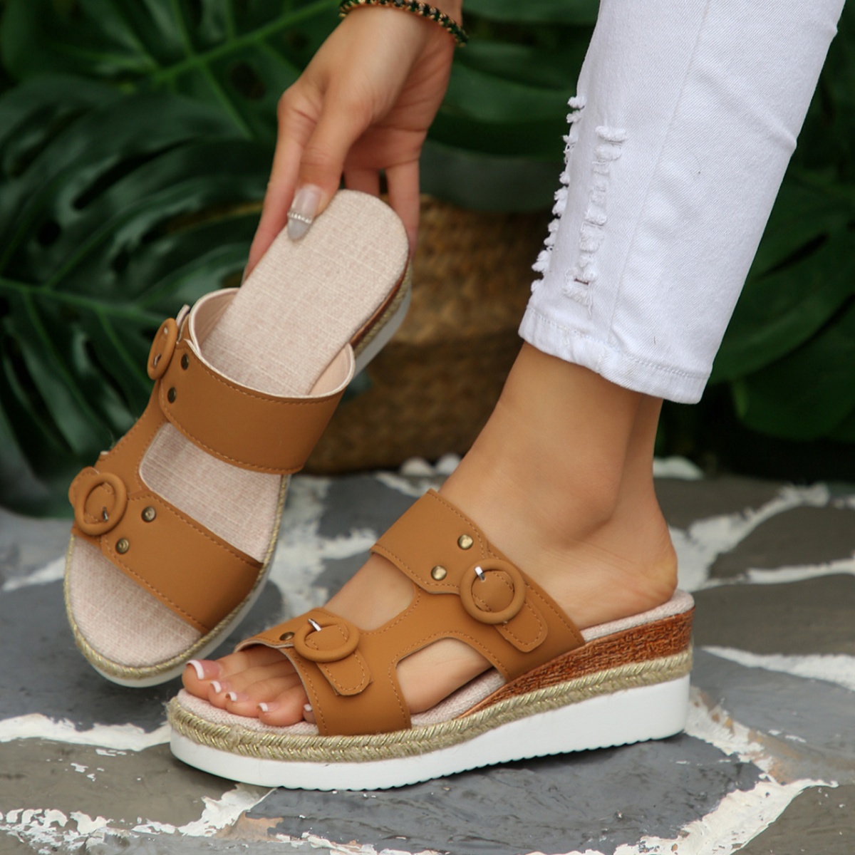 Open Toe Wedge Sandals