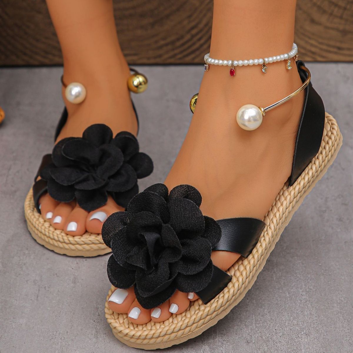 Flower Open Toe Sandals