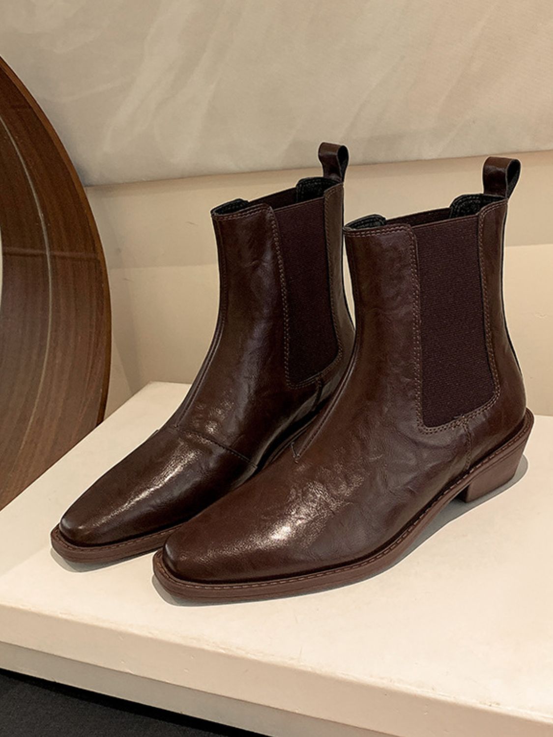 Square Toe Platform Boots