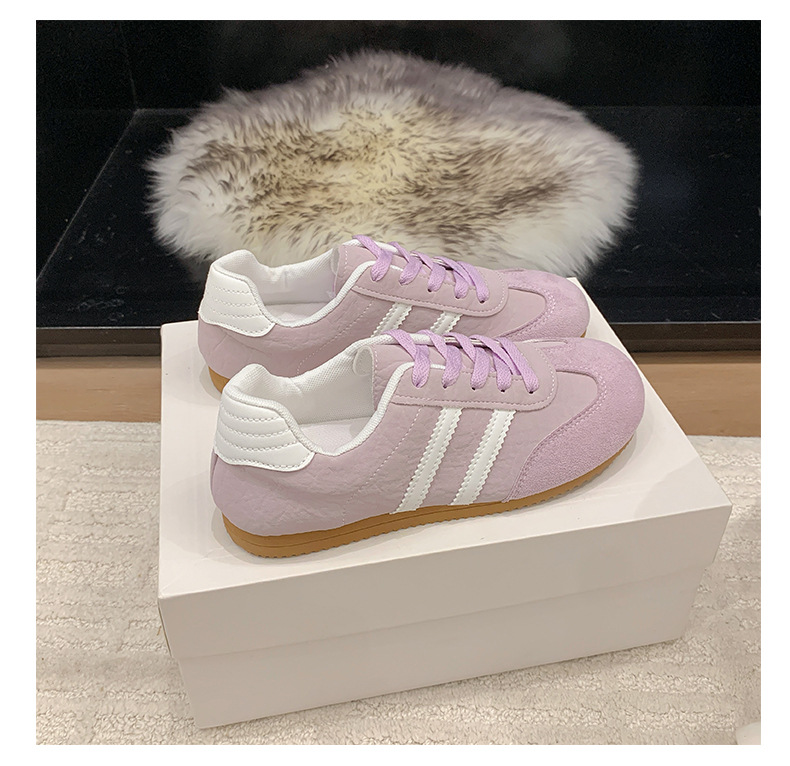Striped Lace Up Casual Sneakers