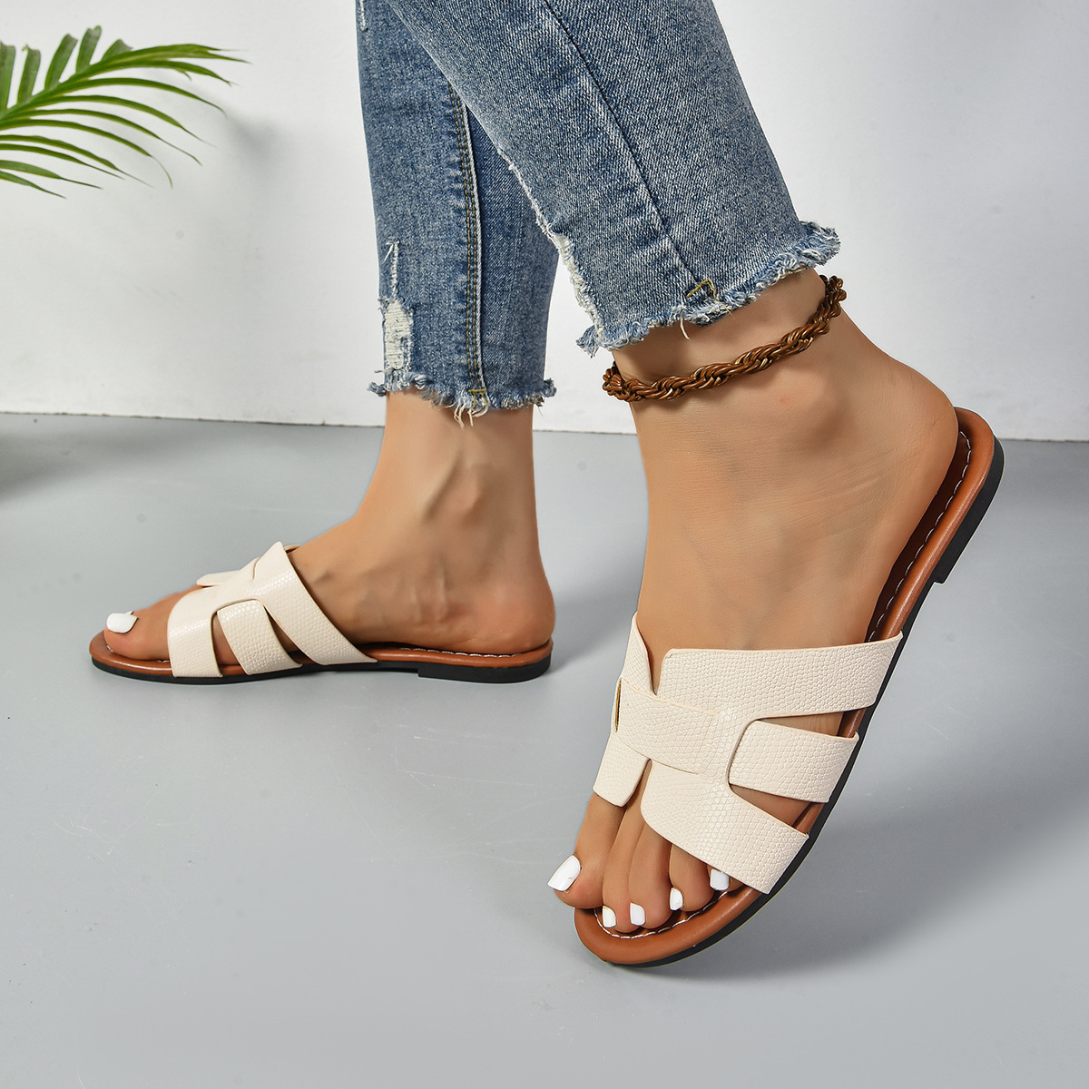 Open Toe Flats Sandals