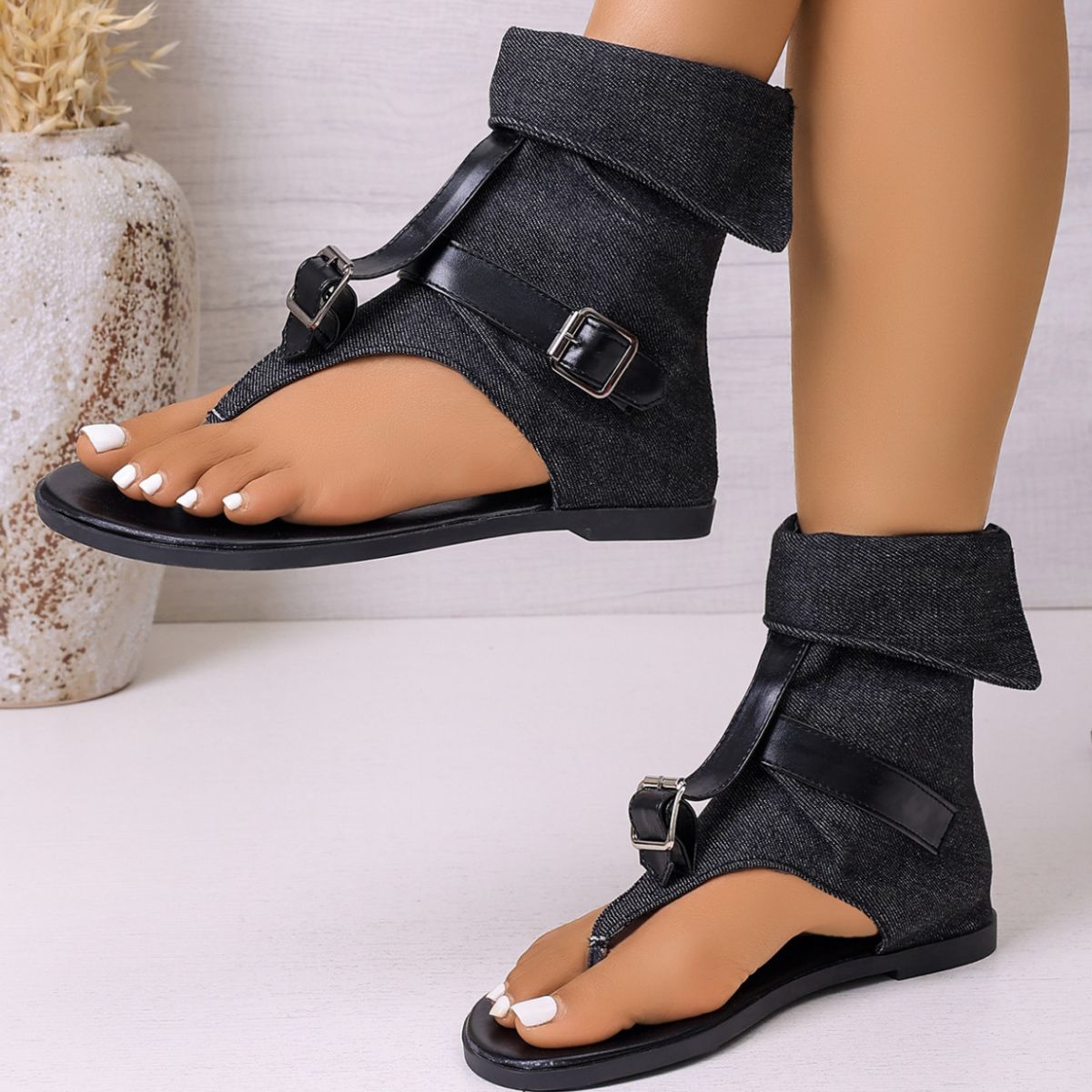 Toe Post Buckle Sandals
