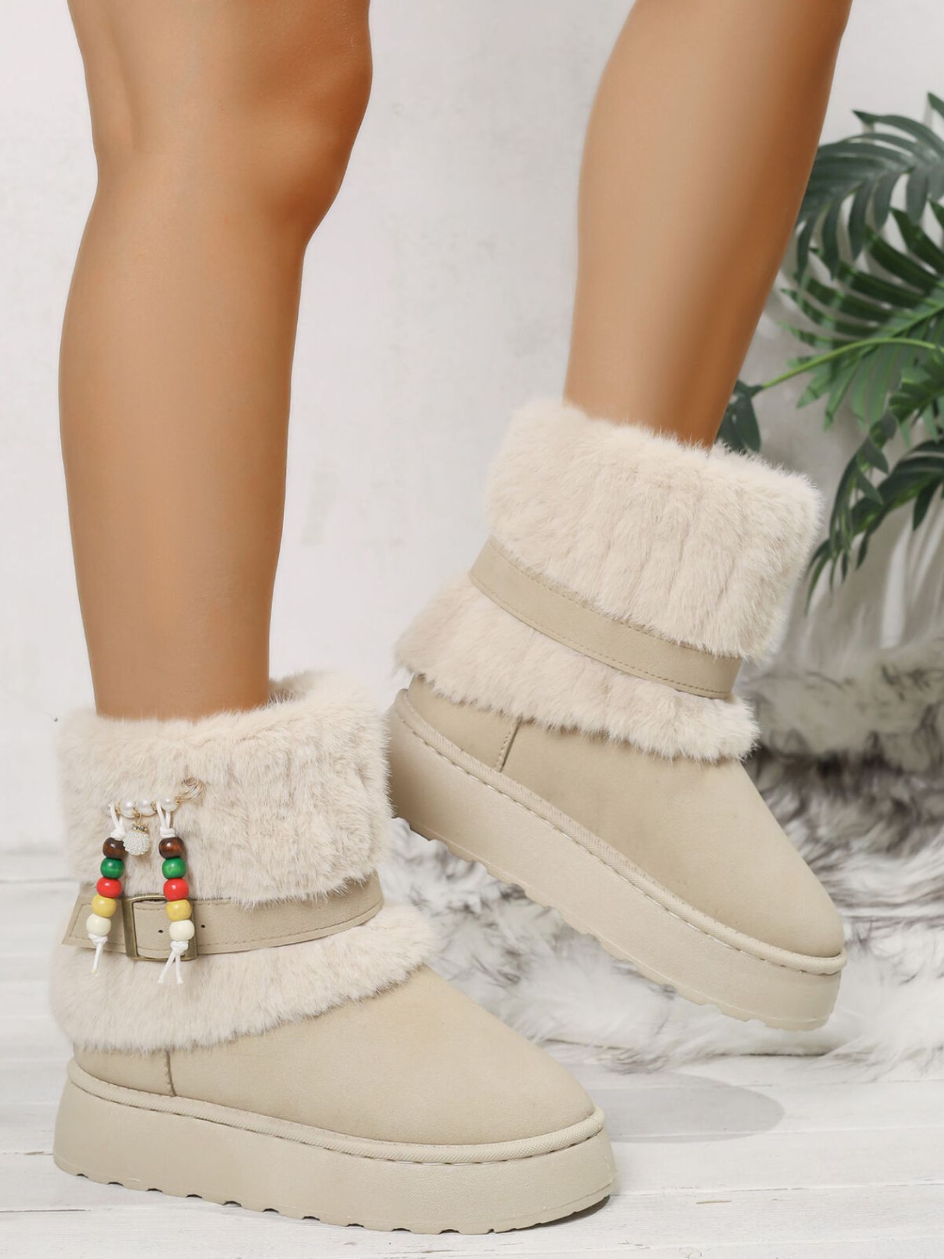 Round Toe Platform Boots