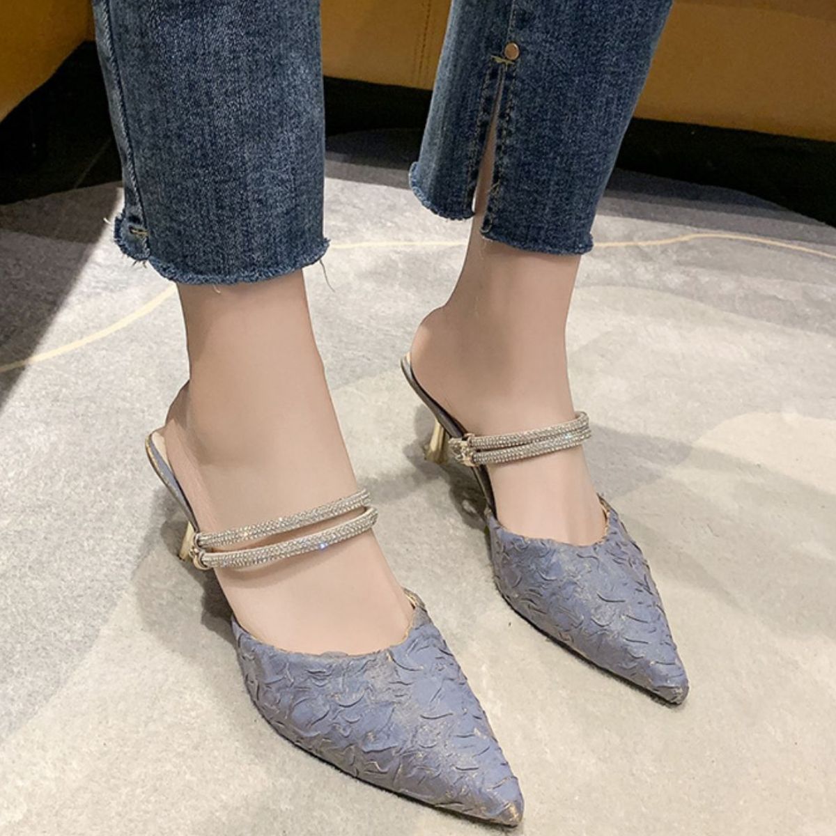 Point Toe Kitten Heels Sandals