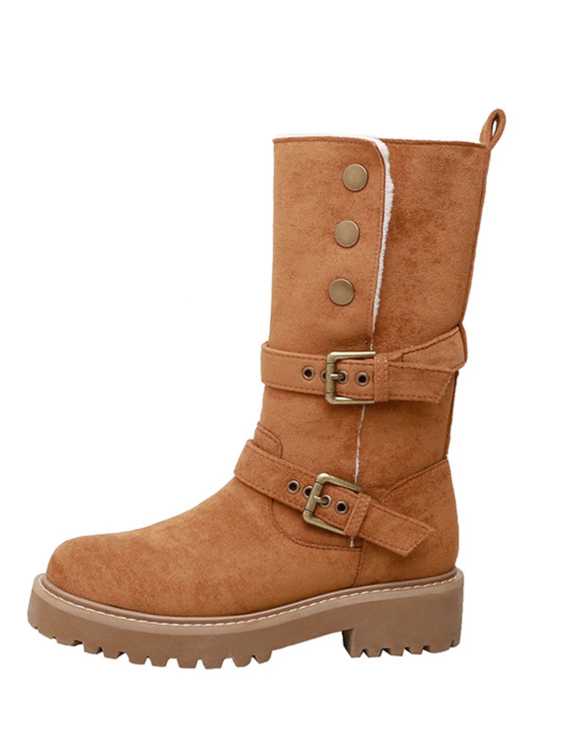 Round Toe Platform Boots