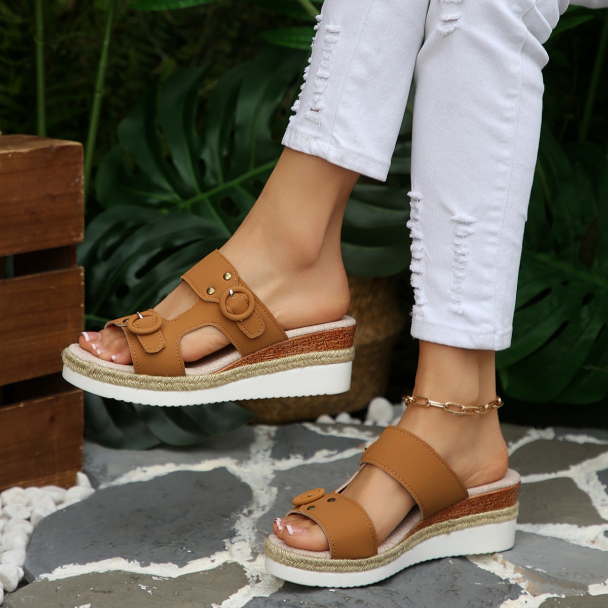 Open Toe Wedge Sandals