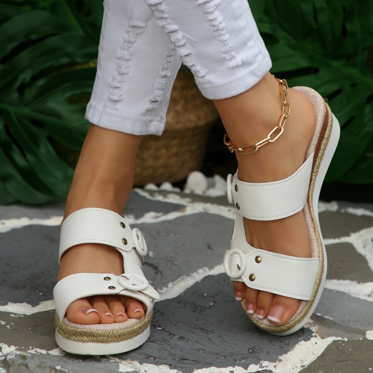Open Toe Wedge Sandals