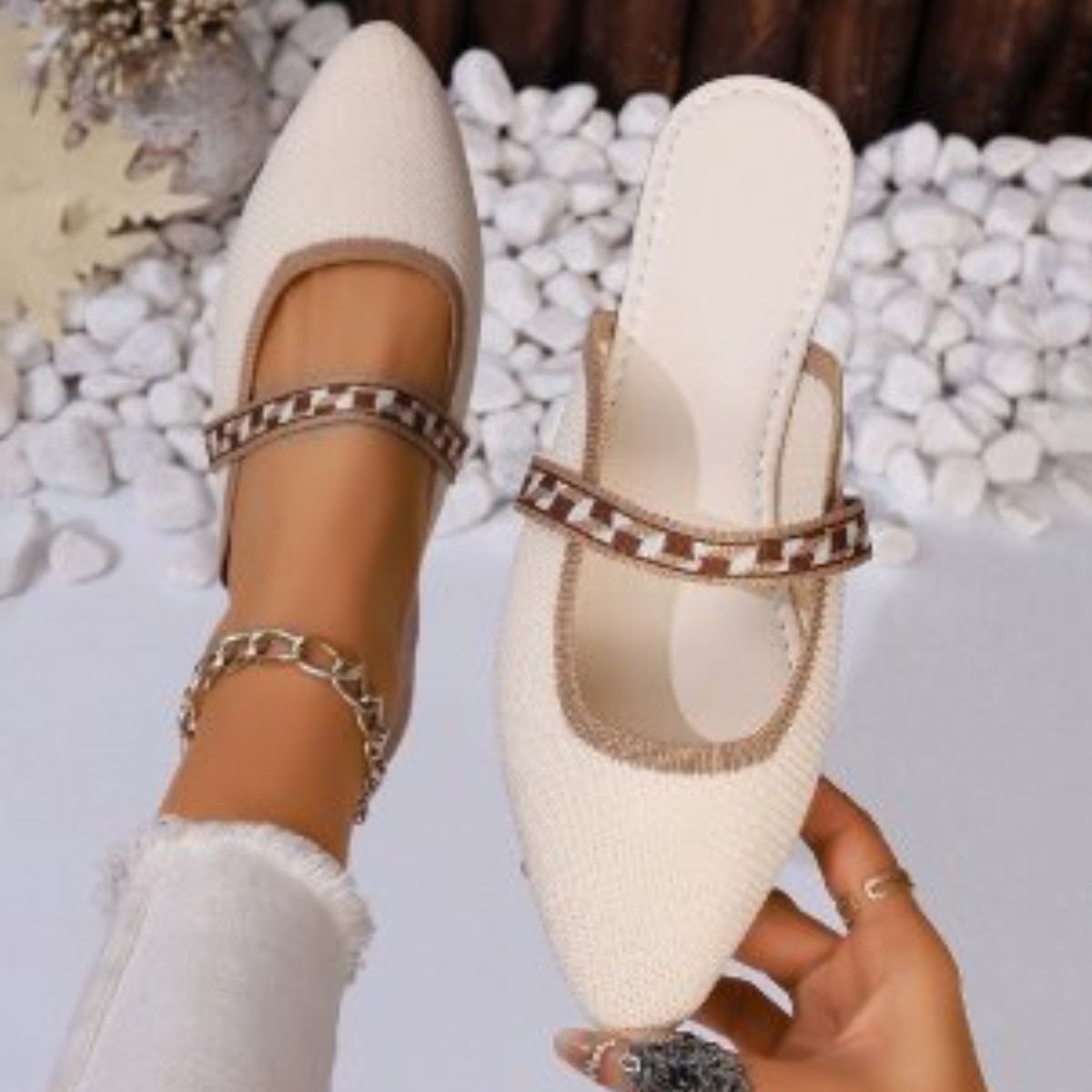 Point Toe Flats Slip-Ons