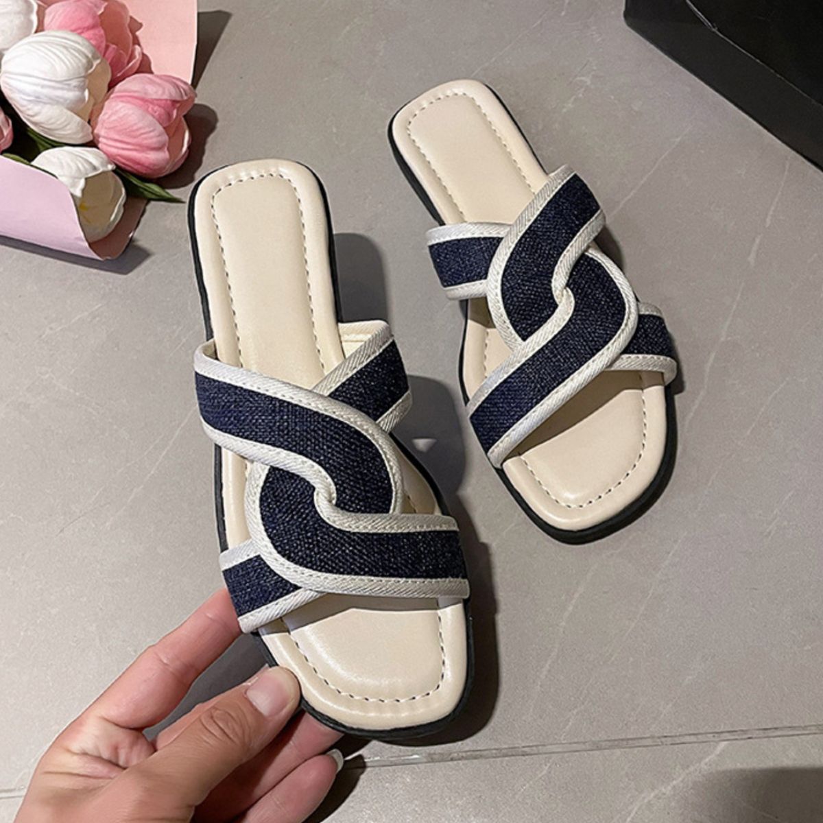 Open Toe Flats Sandals