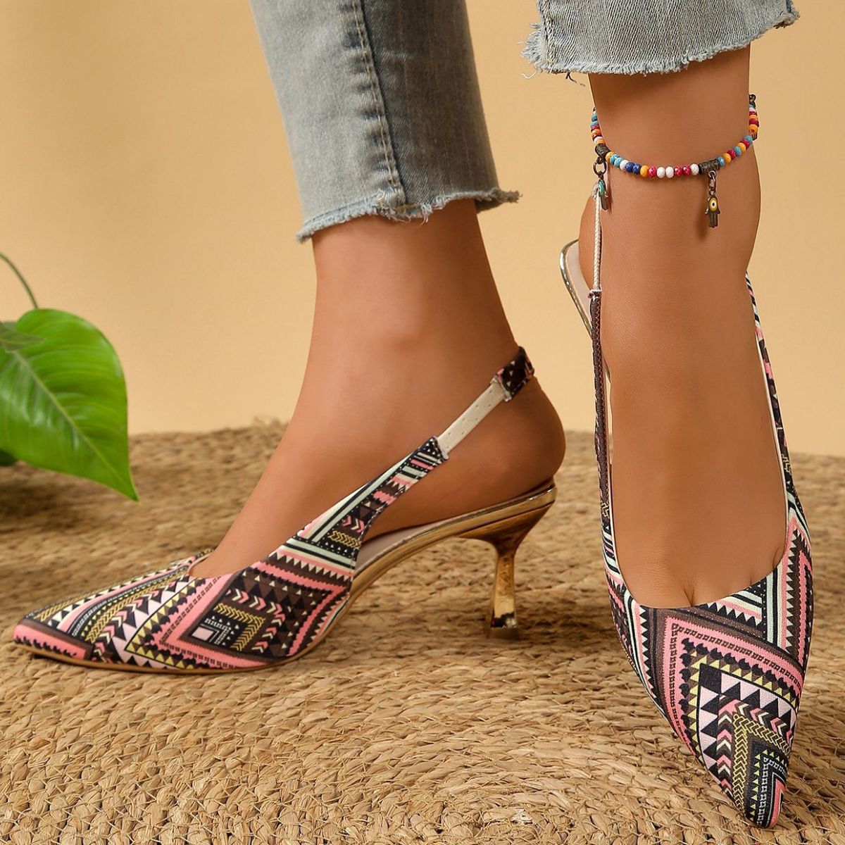 Point Toe Slingback Pumps