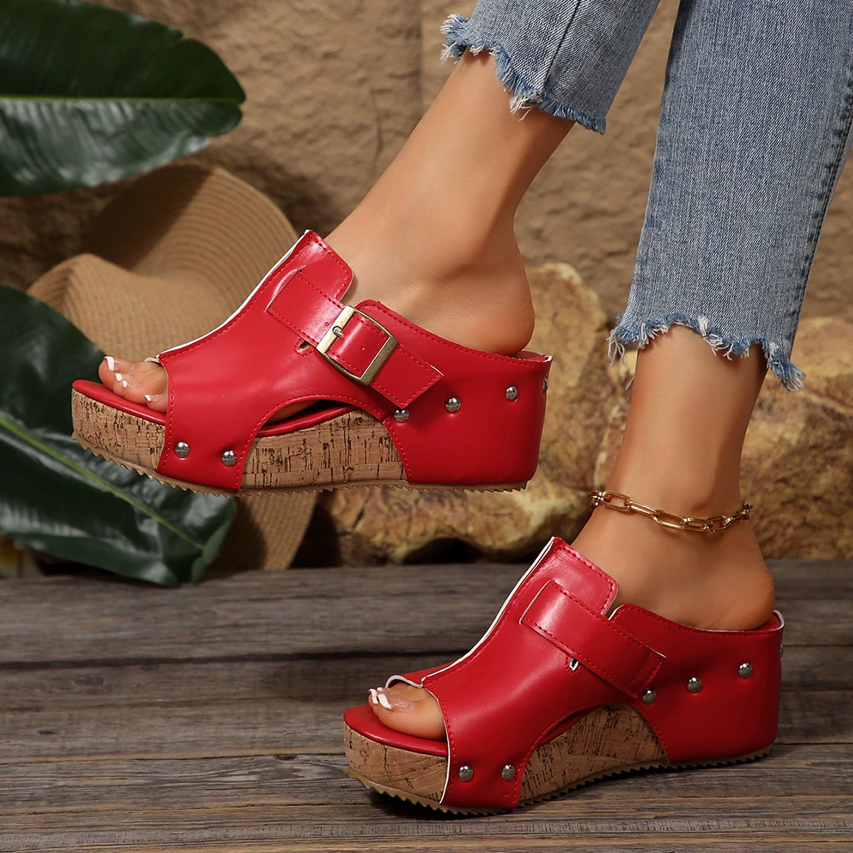 Open Toe Wedge Sandals