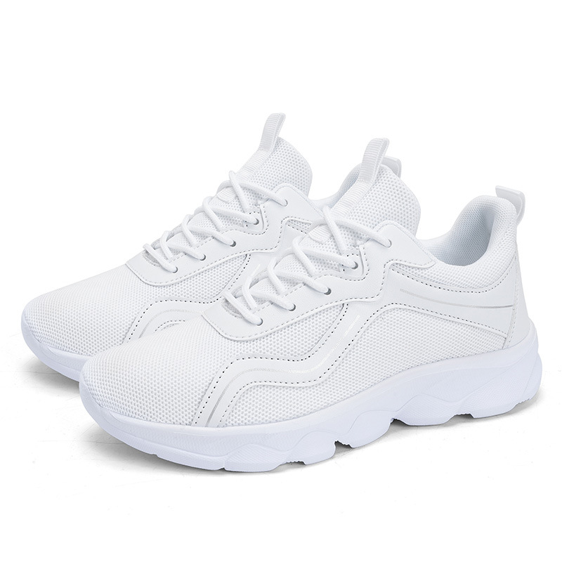 Lace Up Mesh Round Toe Platform Athletic