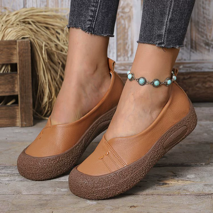 Round Toe Slip-Ons