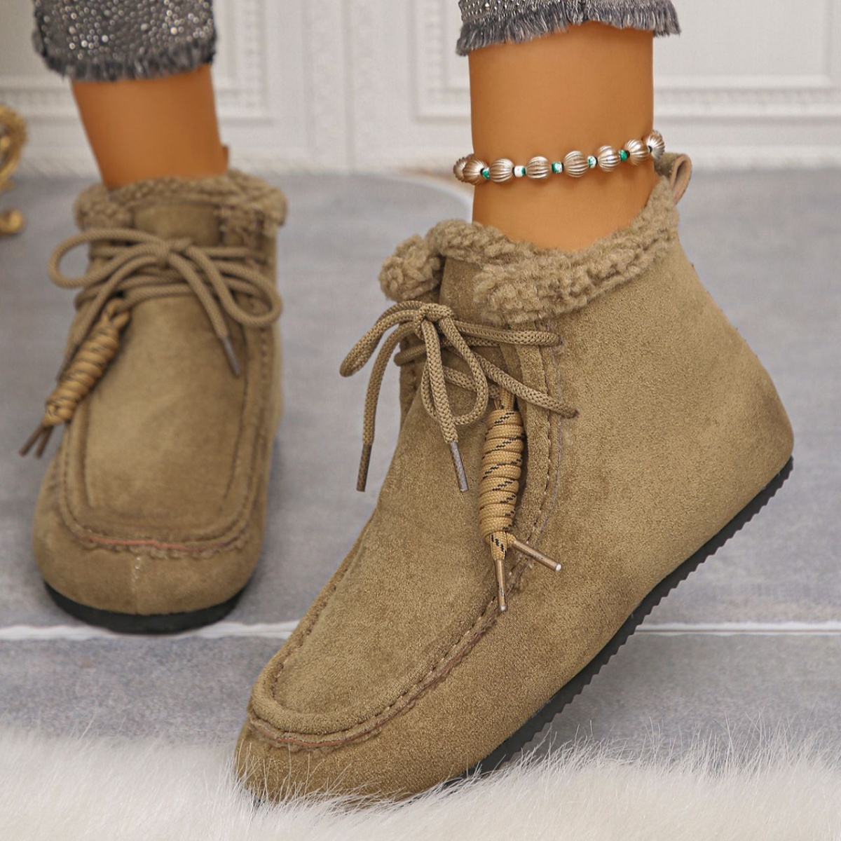 Plush Lining Ankle Boots