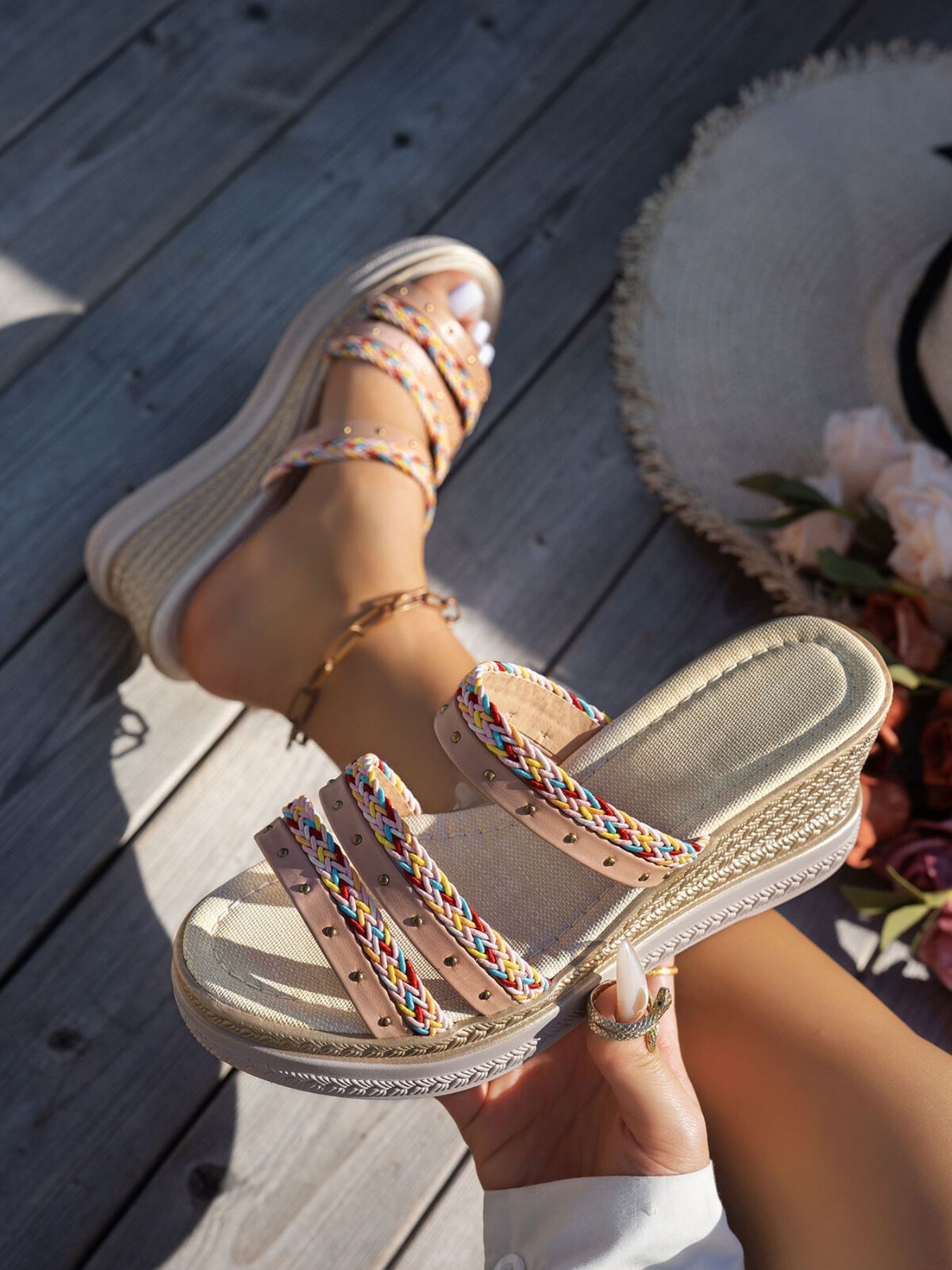Open Toe Wedge Sandals