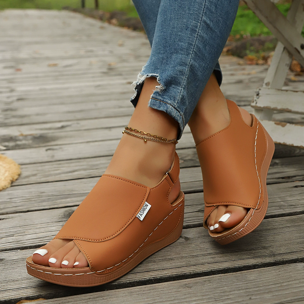 Open Toe Wedge Sandals