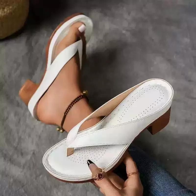 Toe Post Block Heels Sandals