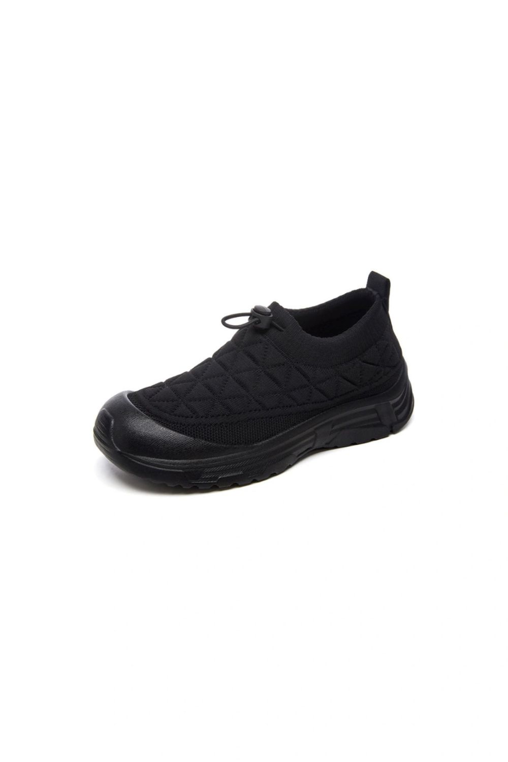 Drawstring Mesh Round Toe Sneakers