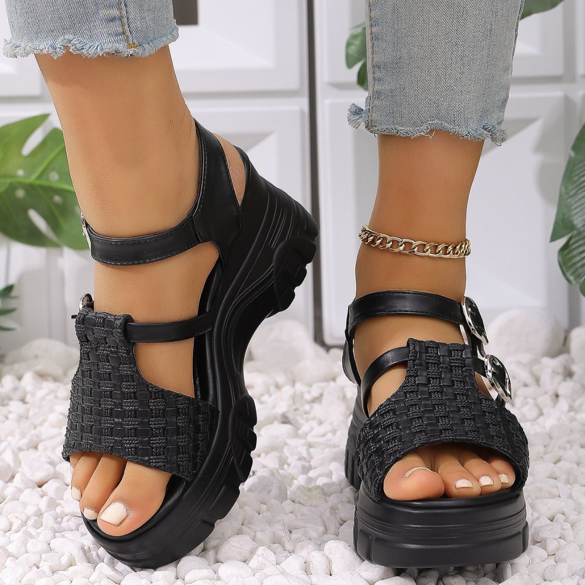 Open Toe Wedge Sandals