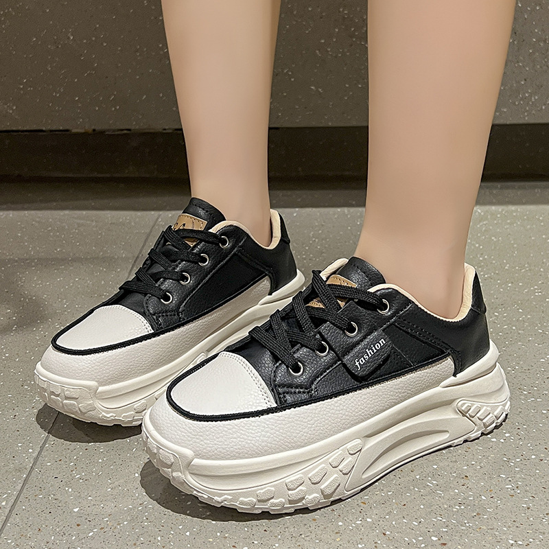 Round Toe Platform Sneakers