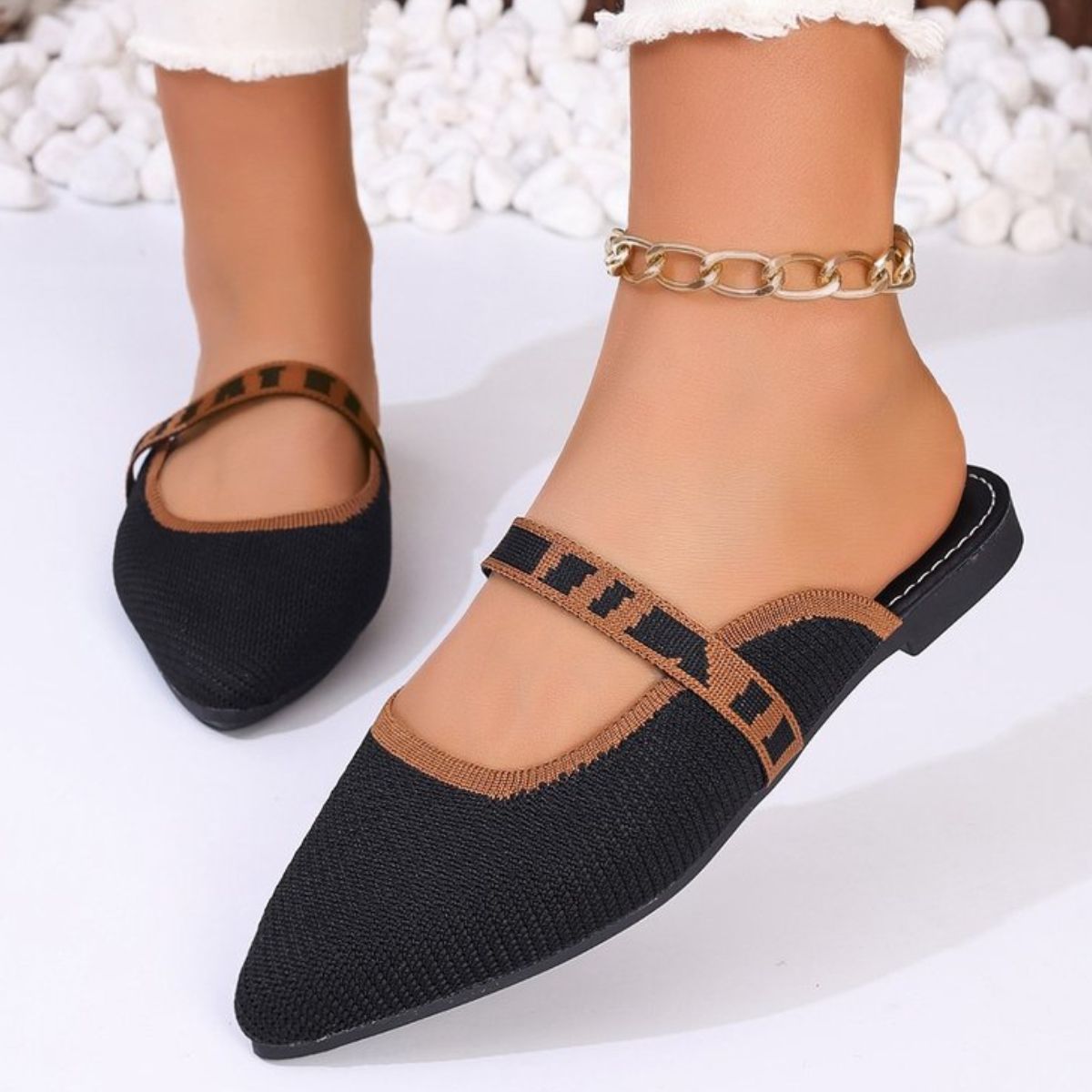 Point Toe Flats Slip-Ons