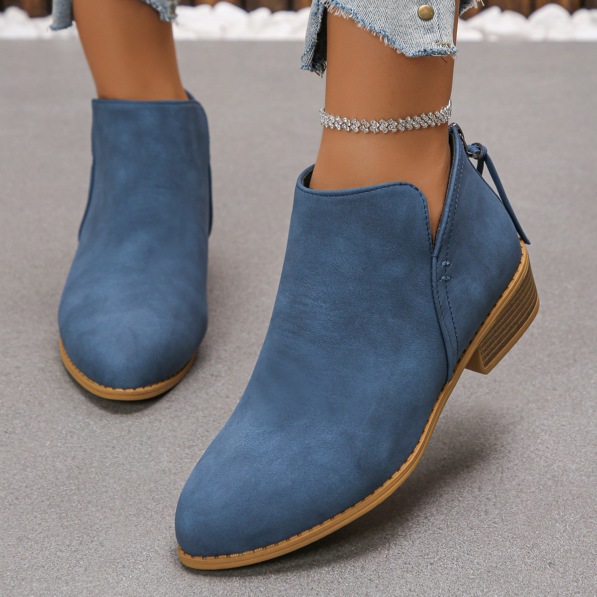 Classic Block Heel Ankle Boots