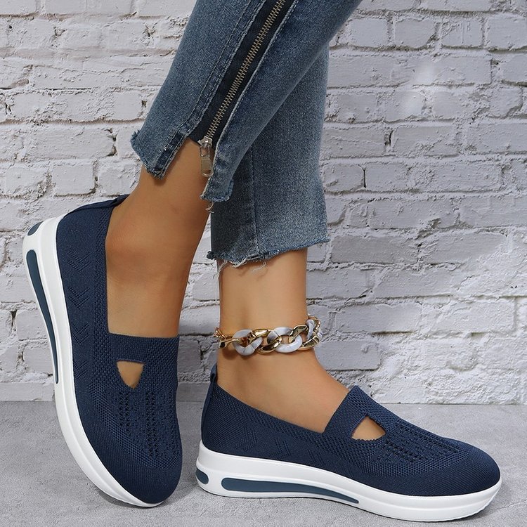 Round Toe Platform Slip-Ons