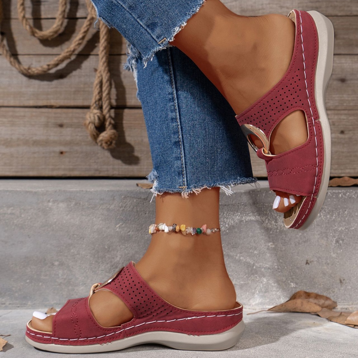 Cutout Open Toe Sandals