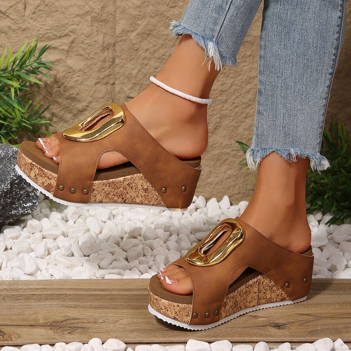 Open Toe Wedge Sandals
