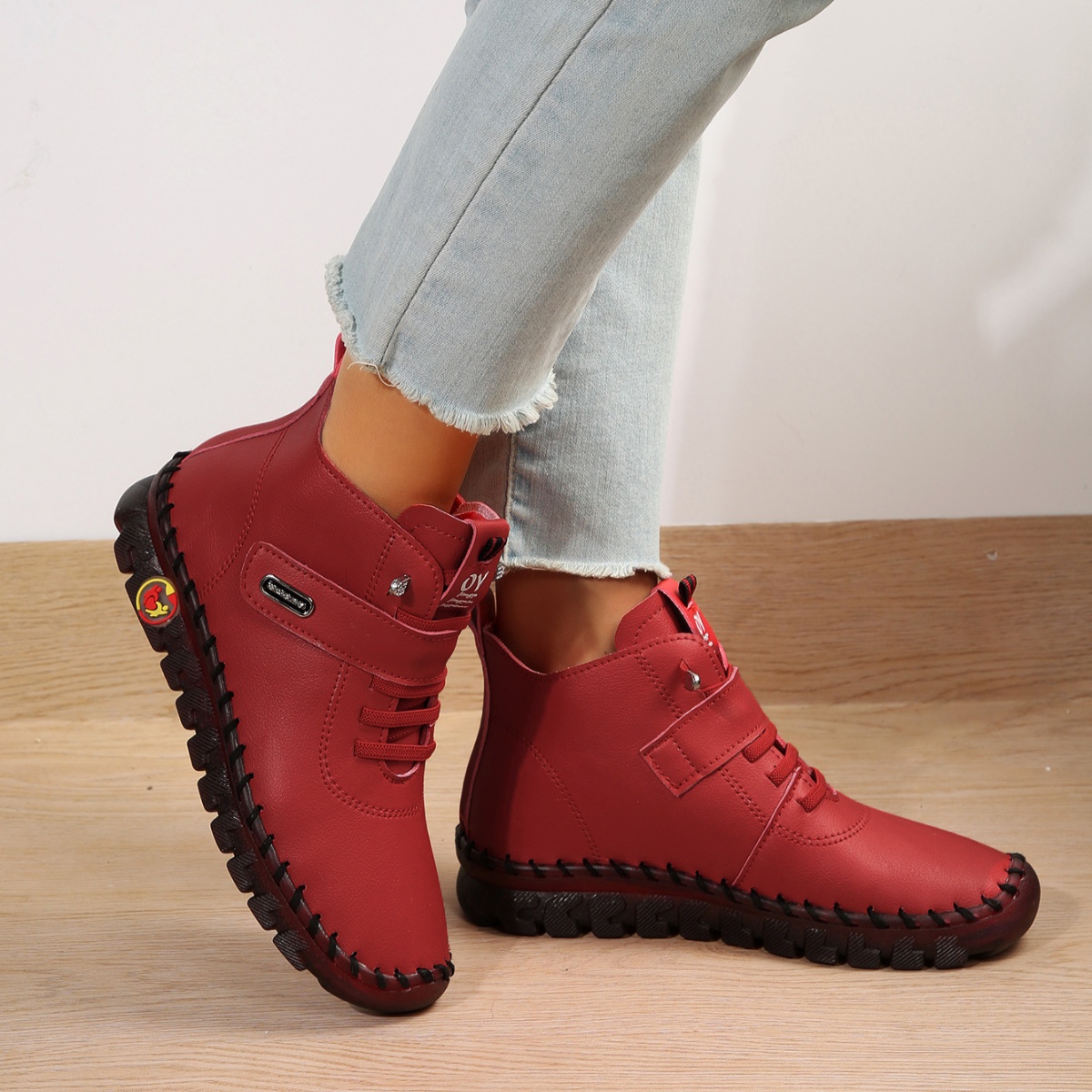 Lace Up Platform Ankle Boots