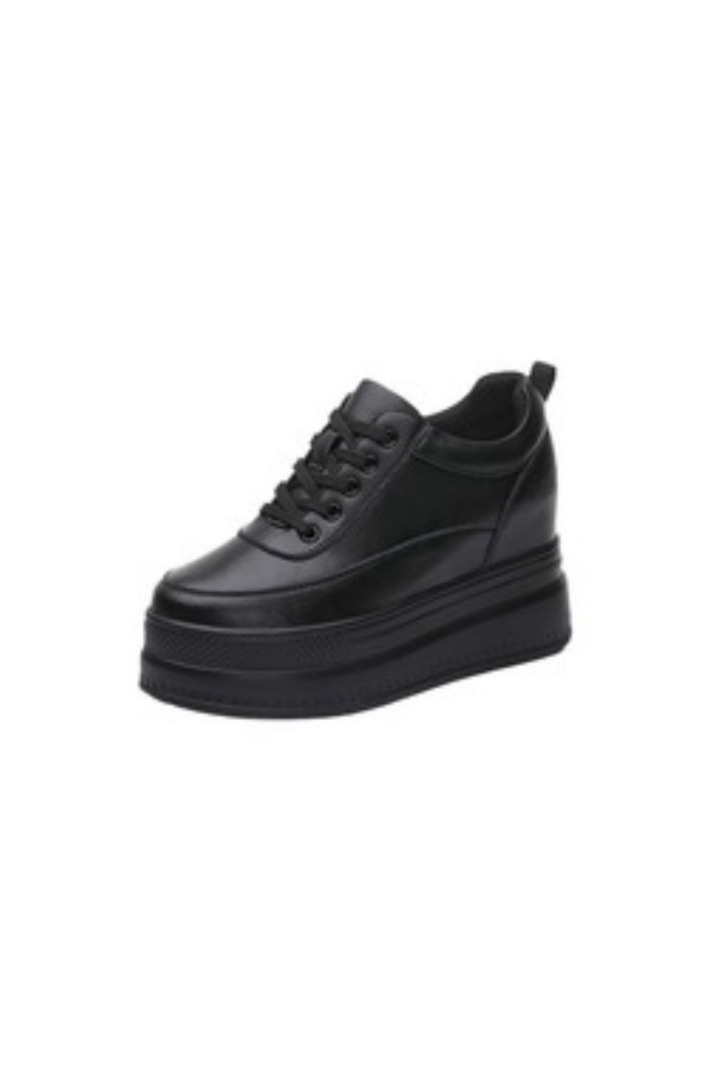 Lace Up Round Toe Platform Sneakers