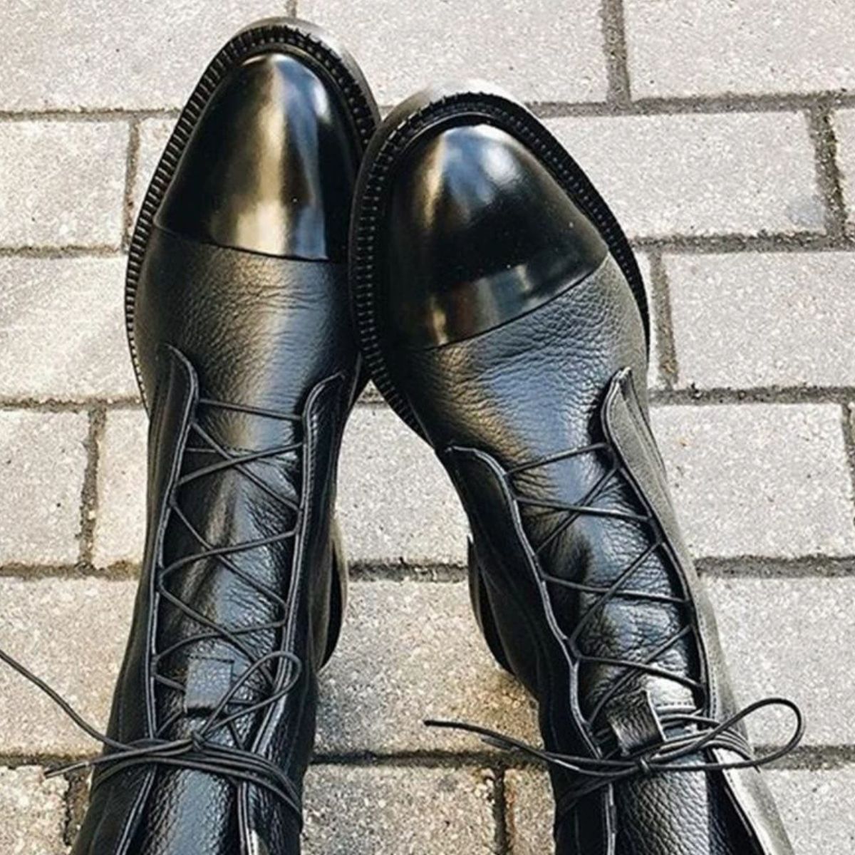 Lace-Up Leather Boots