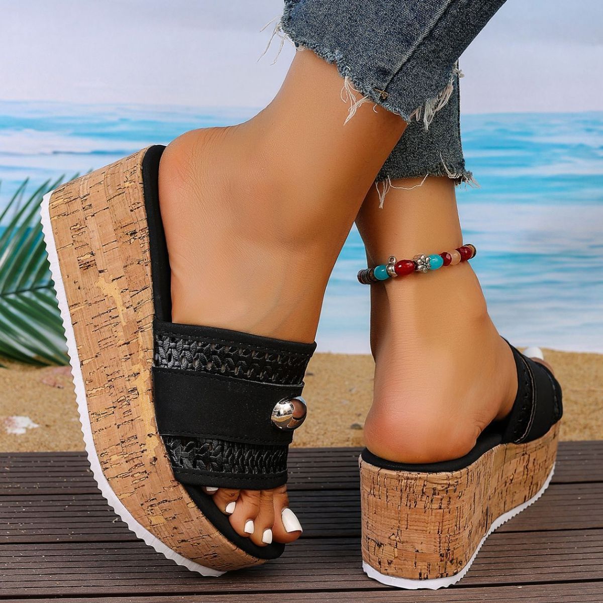 Open Toe Wedge Sandals