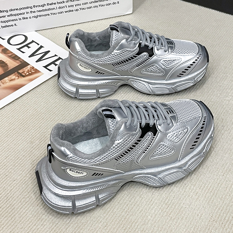 Lace Up Platform Athletic Shoes